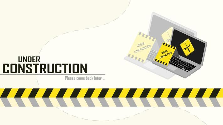 Home under constructions web page templates vector